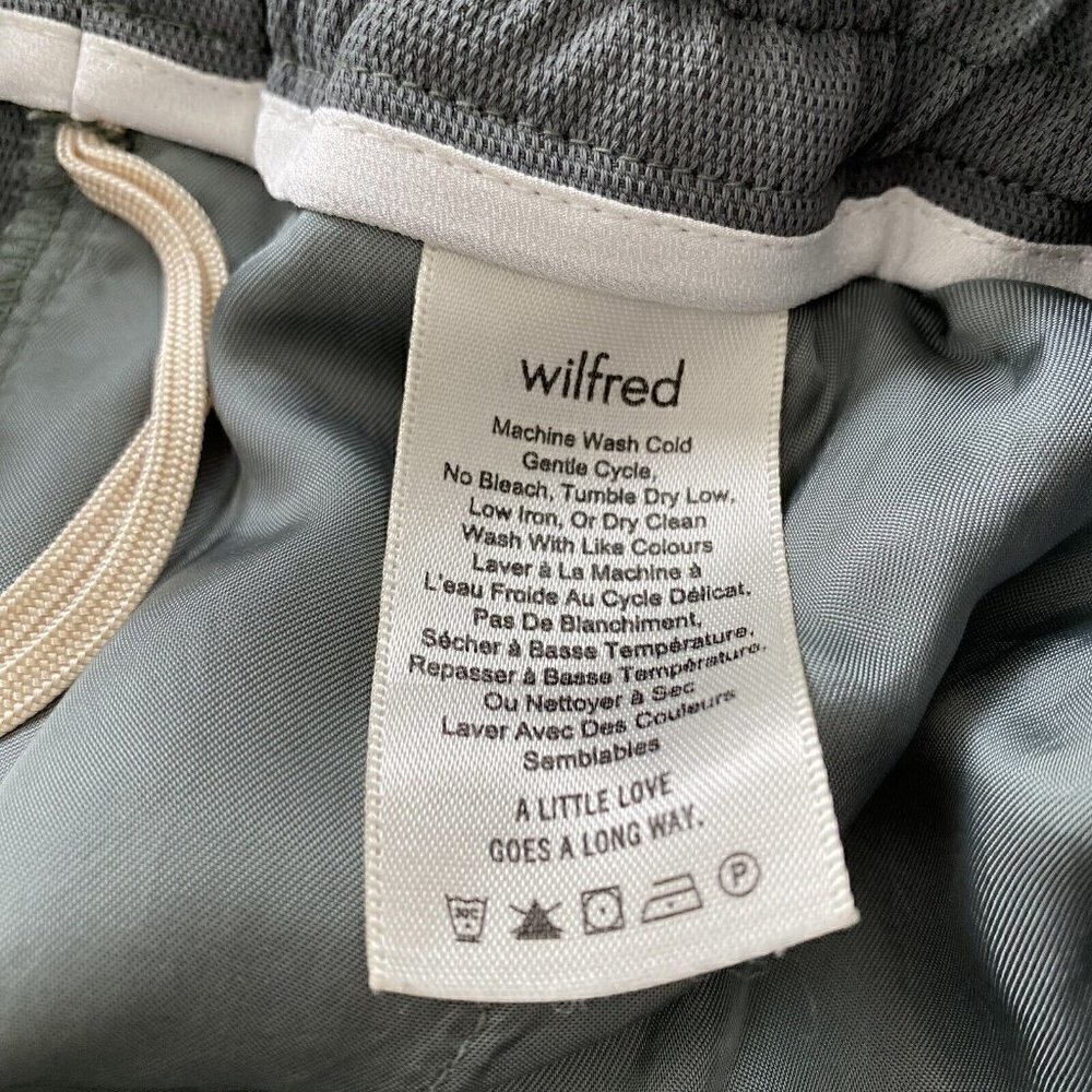 Wilfred Women's Casual Buffon Crepe Pants Joggers Green Drawstring Size Small - Picture 8 of 9